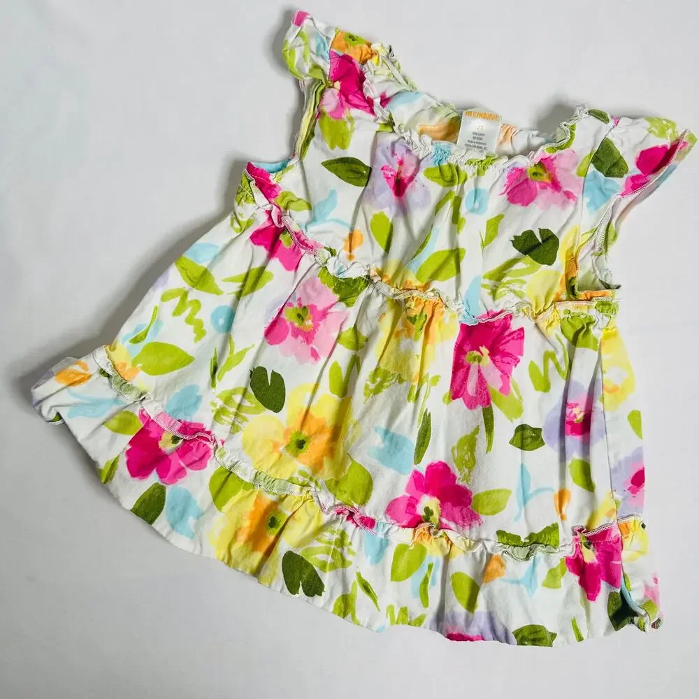 Gymboree Floral Ruffle Tiered Sleeveless Sundress Sz 2T